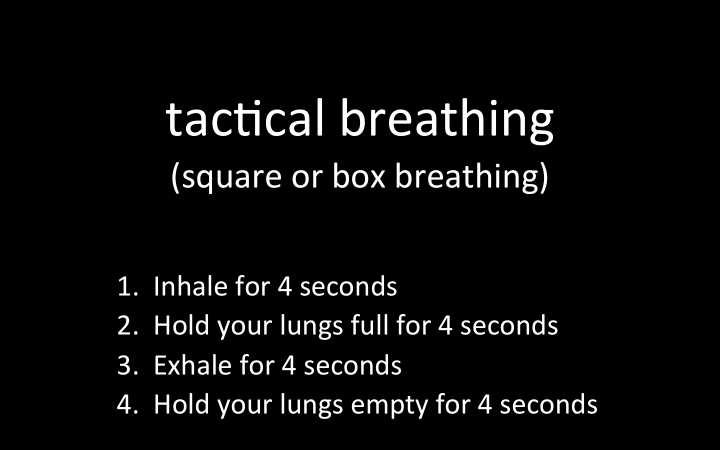 tactical breathing　ストレスと戦うための呼吸法